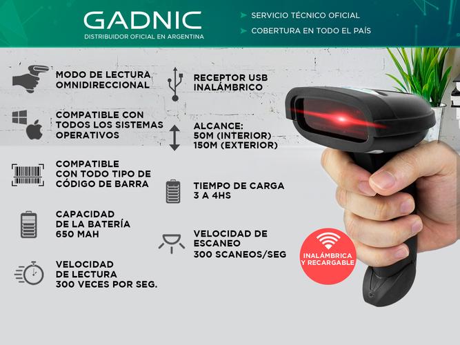 Lector de código de Barras Inalámbrico 1D  - 1