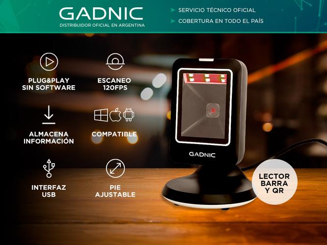 Lector de Código de Barras EasyScan Gadnic Omnidireccional 2D USB - 1