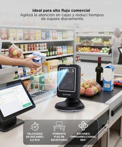 Lector de Código de Barras EasyScan Gadnic Omnidireccional 2D USB - 4