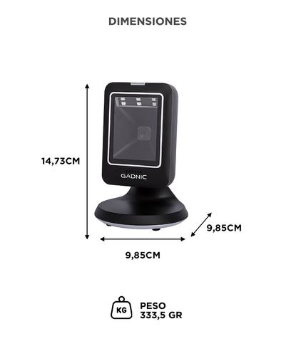Lector de Código de Barras EasyScan Gadnic Omnidireccional 2D USB - 5