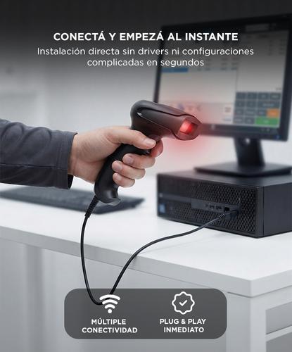 Lector de Código De Barras Gadnic Bar12 Láser Usb - 2