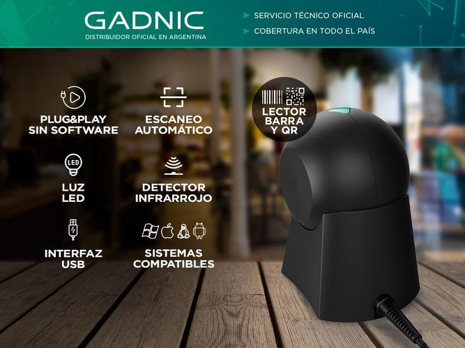 Lector De Código De Barras Gadnic BAR13 Escaneo Automático - 1