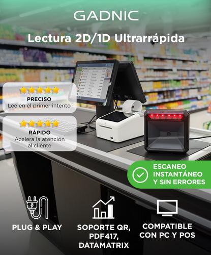 Lector De Código De Barras Gadnic BAR14 Omnidireccional - 1