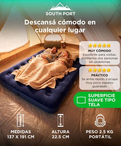 Colchón Inflable Southport By Gadnic 2 Plazas Camping 137x191 - 1