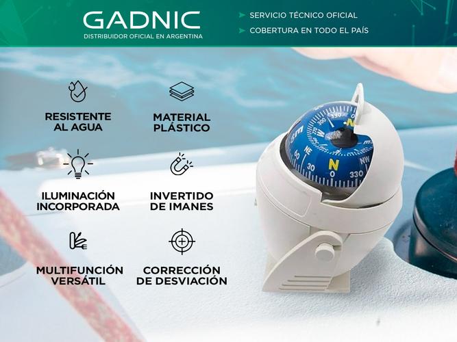 Compás Nautico Gadnic con Luz y Soporte - 1