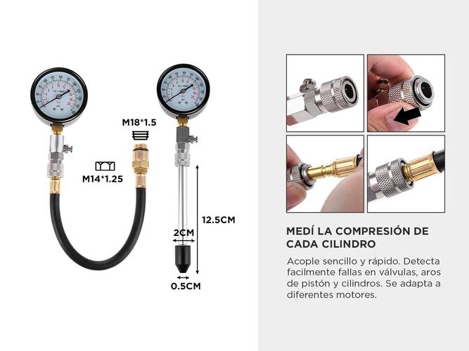  Medidor de Presión del Motor del Auto Gadnic DS22-8 Compresometro  - 2