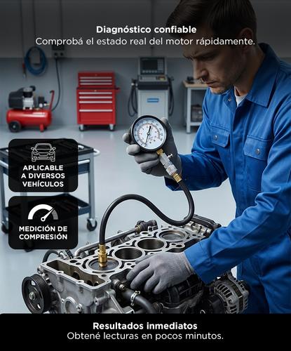  Medidor de Presión del Motor del Auto Gadnic DS22-8 Compresometro  - 4