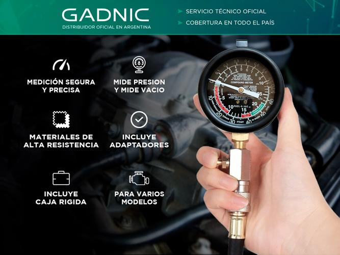 Vacuometro y Medidor de Presión de Combustible Gadnic Profesional  - 1
