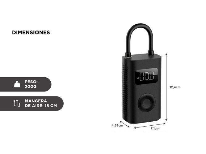 MiniCompresor Inflador Electrico Xiaomi Portatil Mi Air Pump 1S - 4