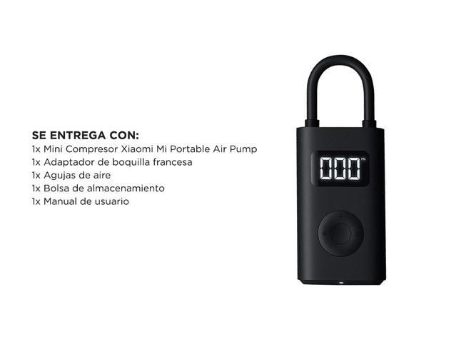 MiniCompresor Inflador Electrico Xiaomi Portatil Mi Air Pump 1S - 5