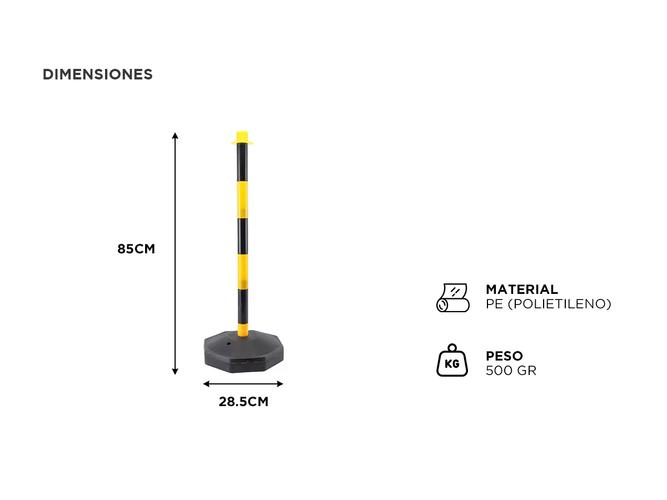  Poste Demarcatorio Gadnic Columna Vial 85cm  - 3