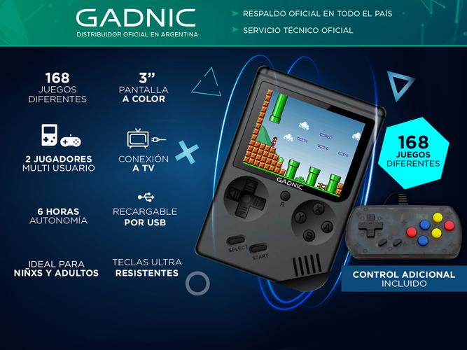 Consola para Juegos Gadnic GM1 Retro 8 Bit 168 Juegos + Remoto - 1