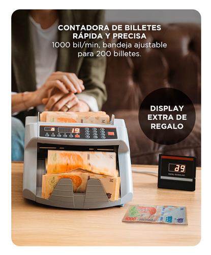 Contadora De Billetes Gadnic MC-01 Profesional 1000 BillMin Homologada Detecta Falsos - 3