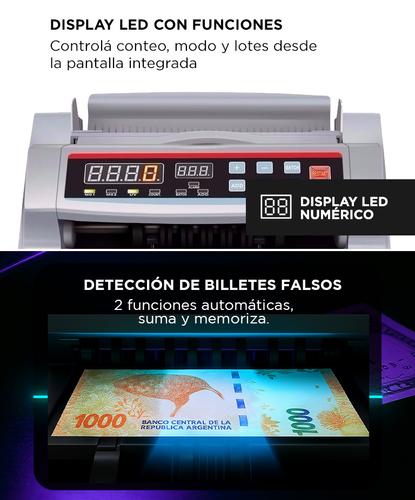 Contadora De Billetes Gadnic MC-01 Profesional 1000 BillMin Homologada Detecta Falsos - 4