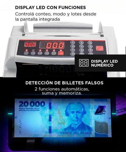 Contadora De Billetes Gadnic MC-01 Profesional 1000 BillMin Homologada Detecta Falsos - 4