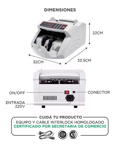 Contadora De Billetes Gadnic MC-01 Profesional 1000 BillMin Homologada Detecta Falsos - 5