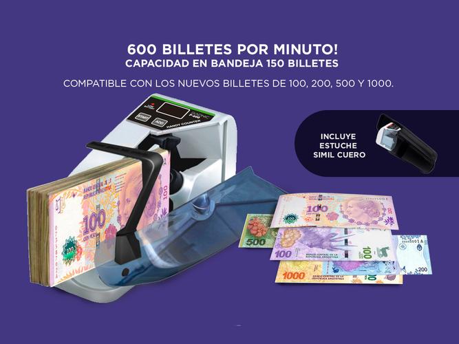 Contadora De Billetes Gadnic P-600 Mini Portátil 600 BillMin Función ADD - 2