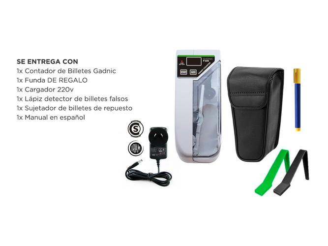 Contadora De Billetes Gadnic P-600 Mini Portátil 600 BillMin Función ADD - 6