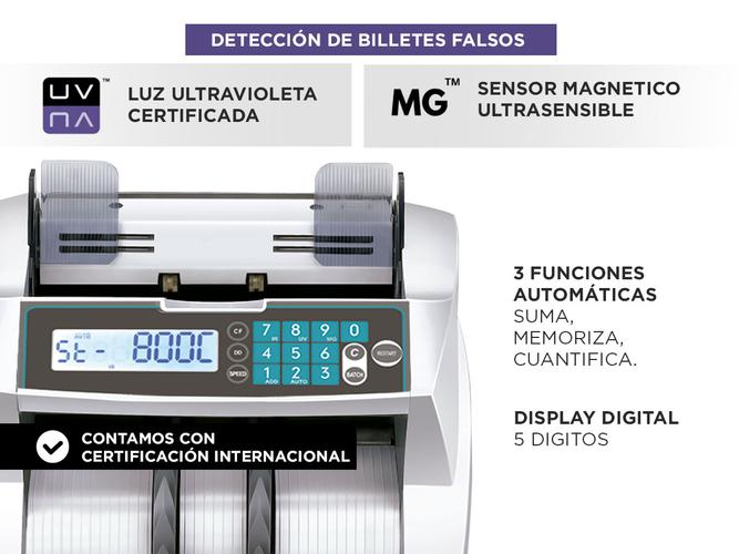 Contadora De Billetes Gadnic Profesional 1900 Bill/Min Homologada Detecta Falsos - 3