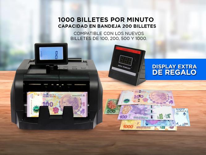 Contadora De Billetes Gadnic C-4200 Portable Homologada Doble Visor Detecta Falsos Usado - 2