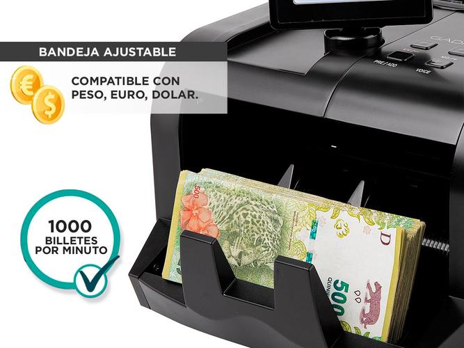 Contadora De Billetes Gadnic C-4200 Portable Homologada Doble Visor Detecta Falsos Usado - 4