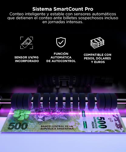 Contadora De Billetes Gadnic C-4200 Portable Homologada Doble Visor Detecta Falsos Usado - 2