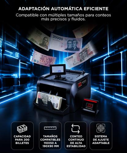 Contadora De Billetes Gadnic C-4200 Portable Homologada Doble Visor Detecta Falsos Usado - 3