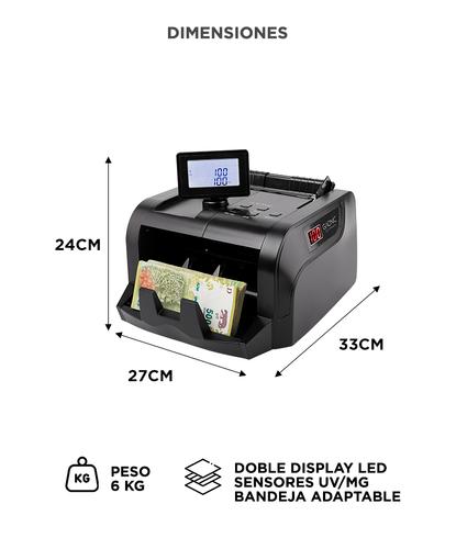 Contadora De Billetes Gadnic C-4200 Portable Homologada Doble Visor Detecta Falsos Usado - 5