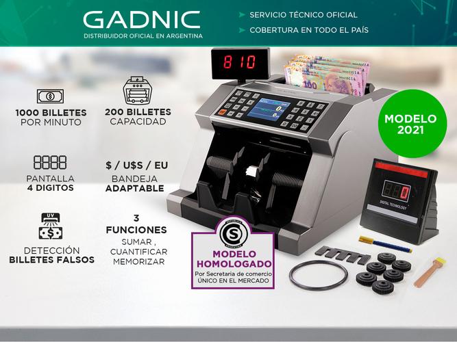 Contadora De Billetes Gadnic Profesional Homologada Calculadora Detecta Falsos - 1