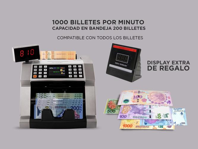 Contadora De Billetes Gadnic Profesional Homologada Calculadora Detecta Falsos - 2