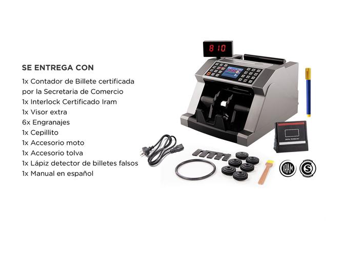 Contadora De Billetes Gadnic Profesional Homologada Calculadora Detecta Falsos - 6