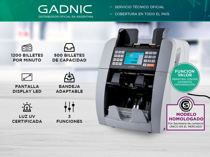 Contadora de Billetes Profesional Gadnic Multi Moneda Usado - 1