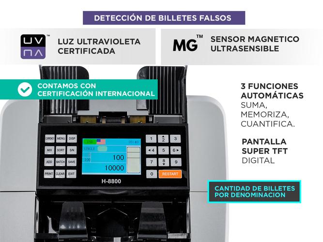 Contadora de Billetes Profesional Gadnic Multi Moneda Usado - 3