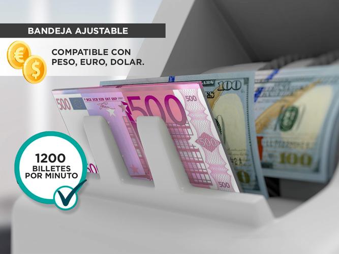 Contadora de Billetes Profesional Gadnic Multi Moneda Usado - 4