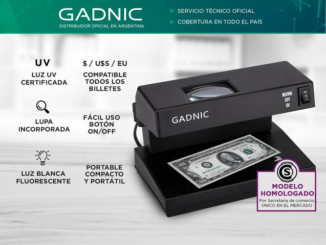Detector De Billetes Falsos UV Gadnic C-15 Homologado - 1