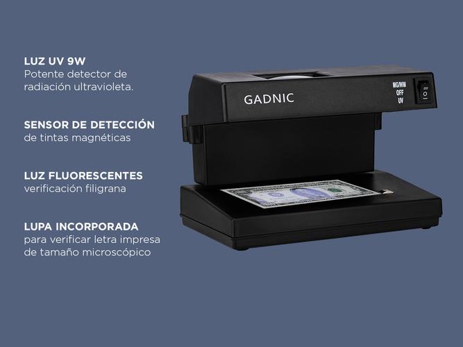 Detector De Billetes Falsos UV Gadnic C-15 Homologado - 2
