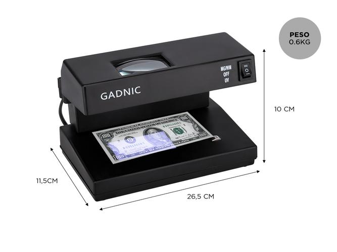 Detector De Billetes Falsos UV Gadnic C-15 Homologado - 4