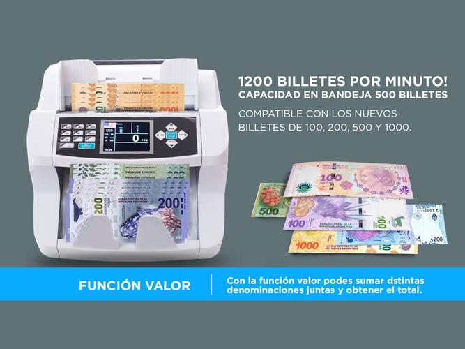 Contadora De Billetes Gadnic Valor Detector Falsos - 2