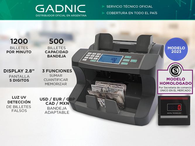 Contadora De Billetes Gadnic Detector Falsos LOTE - 1
