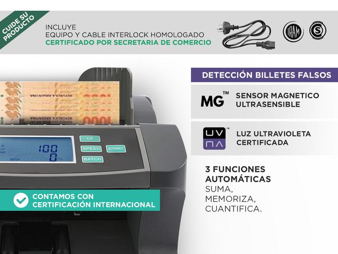 Contadora De Billetes Gadnic Detector Falsos LOTE - 3