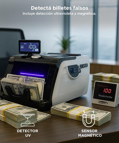 Contadora De Billetes Gadnic Detector Falsos Display Led - 2