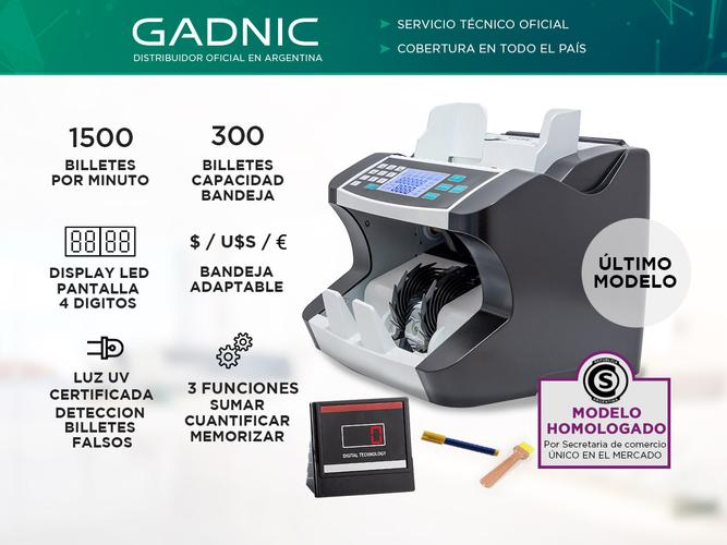 Contador De Billetes Gadnic MC-31 Profesional 1500 Billetes X Min Usado - 1
