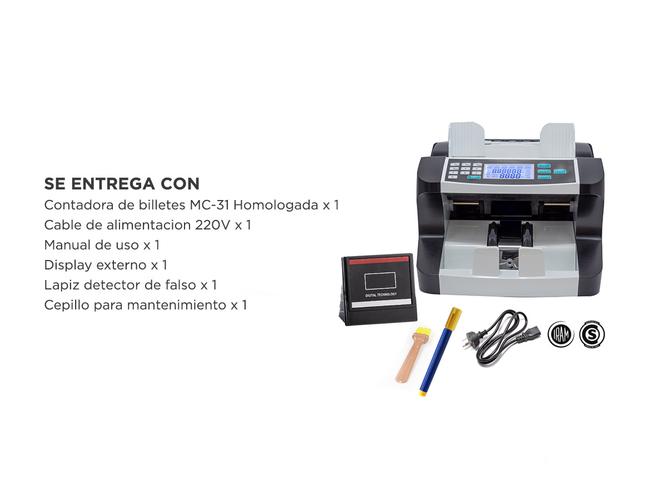 Contador De Billetes Gadnic MC-31 Profesional 1500 Billetes X Min - 6