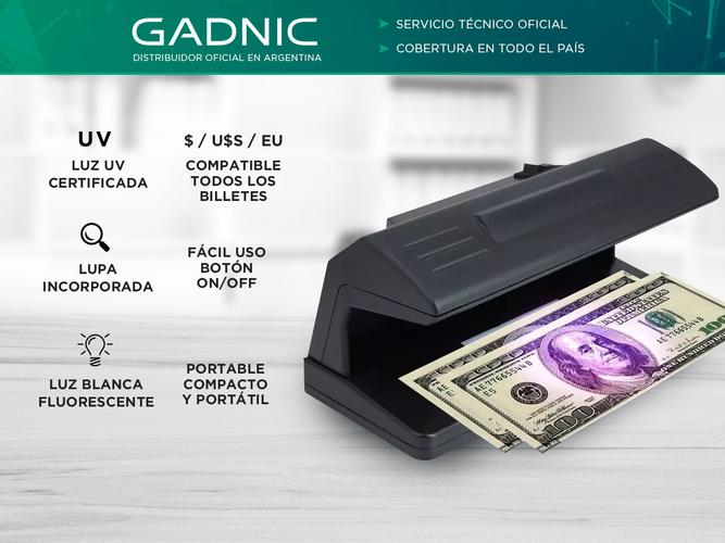 Detector de Billetes Falsos Gadnic Con Detección UV - 1