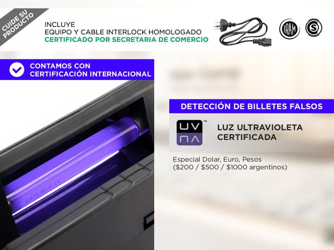 Detector de Billetes Falsos Gadnic Con Detección UV - 3