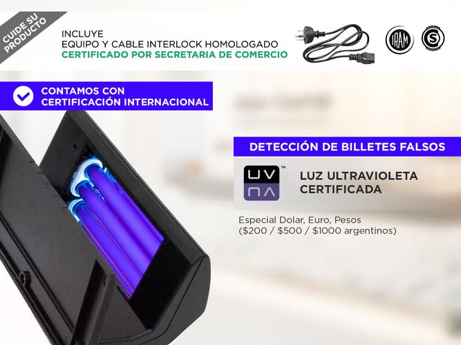 Detector de Billetes Falsos Gadnic Con Detección UV - 3