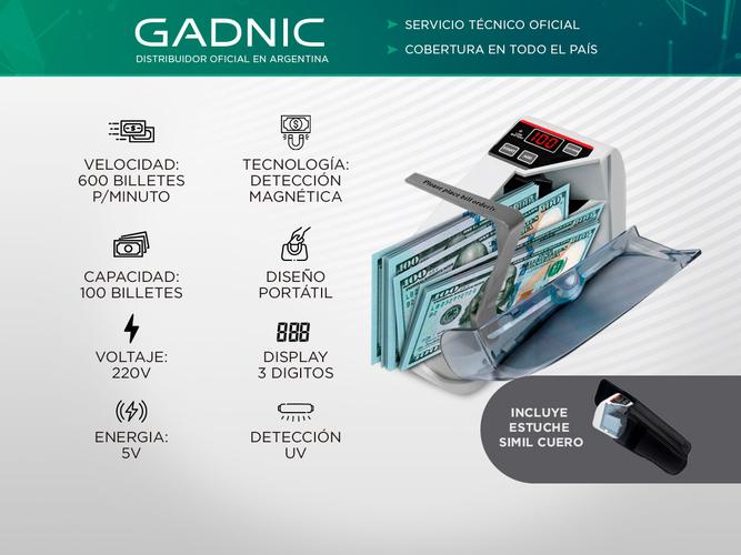 Contadora de Billetes Gadnic Portátil Detecta Billetes Falsos - 1