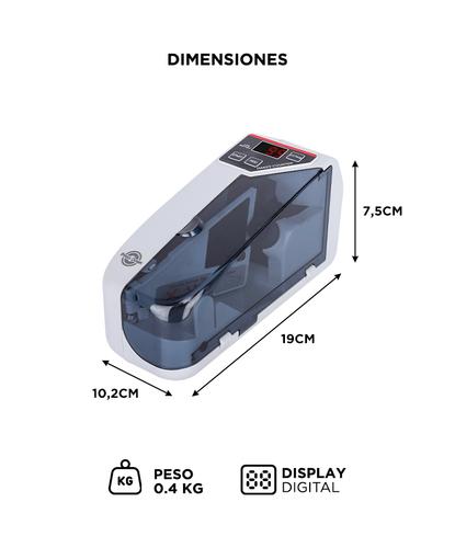 Contadora de Billetes Gadnic Portátil Detecta Billetes Falsos Usado - 4