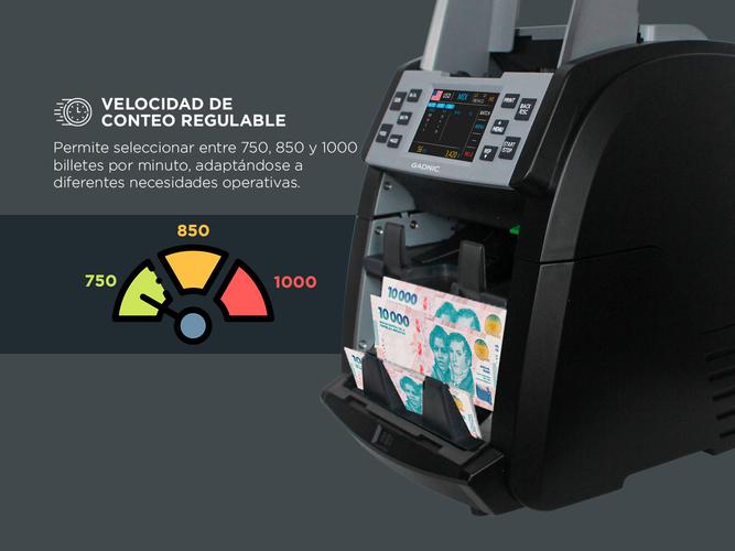 Contadora de Billetes Gadnic 1000min UV IR MG CIS Compacta - 2