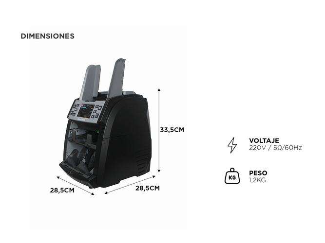 Contadora de Billetes Gadnic 1000min UV IR MG CIS Compacta - 4